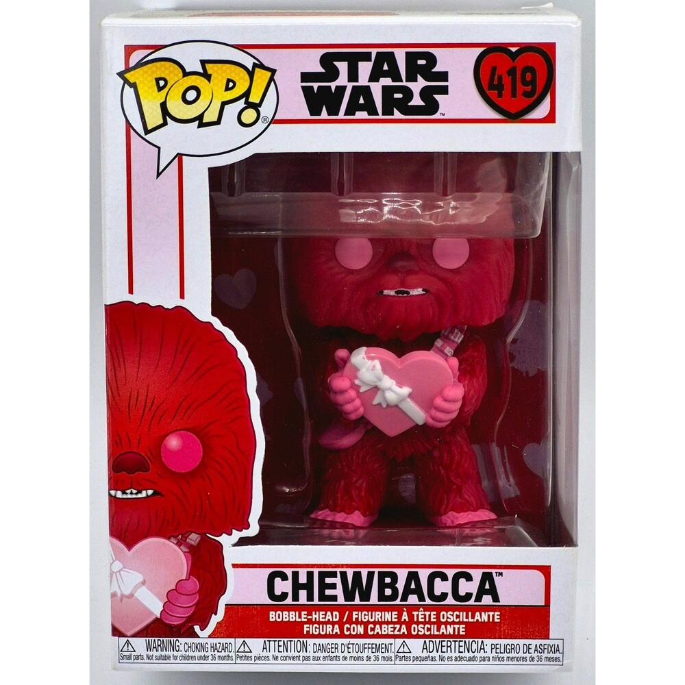Funko Pop Star Wars Chewbacca #419 Valentine's Day Bobble Head New
